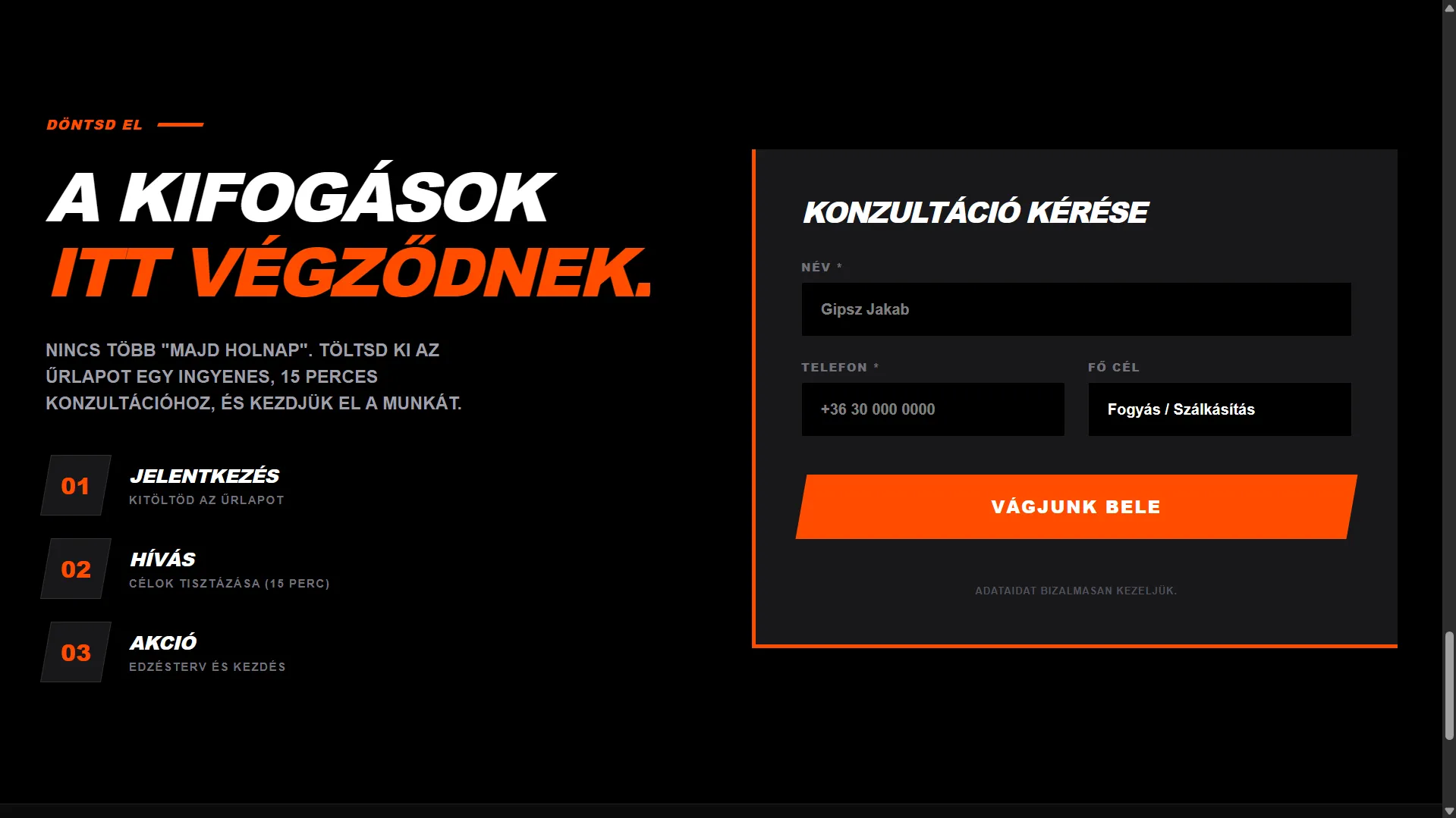 Kapcsolat Űrlap